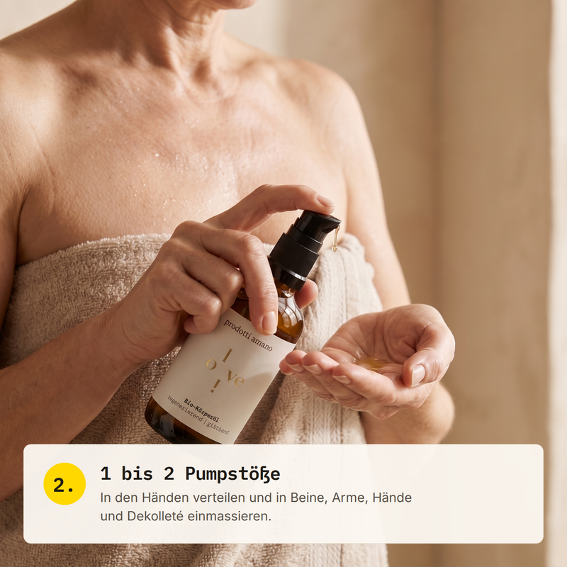 Schritt 2: 3 bis 7 Pumpstöße verteilen