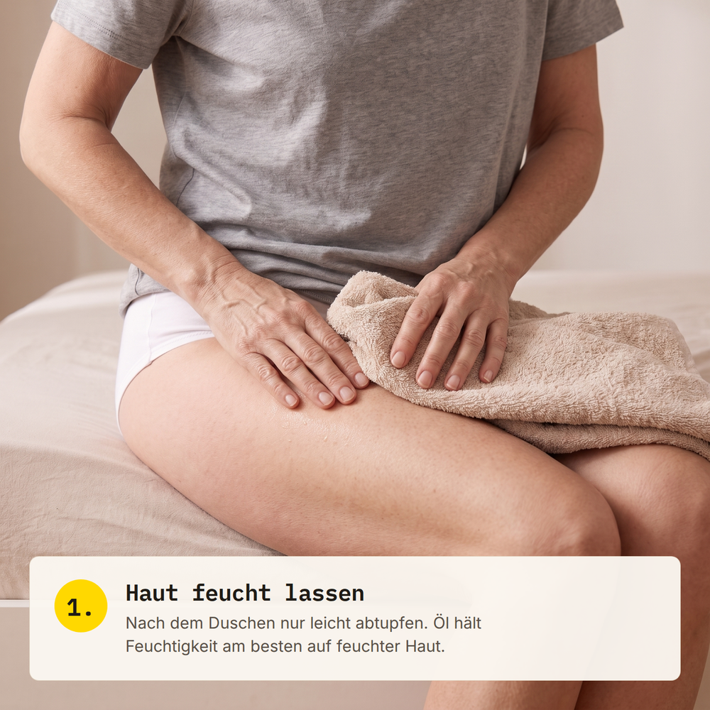 Bio-Körperöl OliveLove Schritt 1
